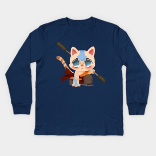 Avatar Aang Kitty Kids Long Sleeve T-Shirt